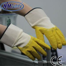NMSAFETY jersey liner coted latex open back safety glove